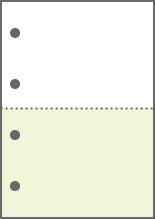 プリンター用帳票用紙 KN2401 ( A4サイズ カラー1色2面4穴 )