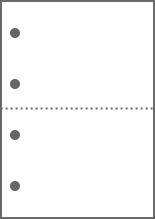 プリンター用帳票用紙 KN2400 ( A4サイズ 白紙2面4穴 )