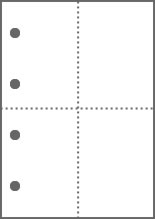 プリンター用帳票用紙 KN4400 ( A4サイズ 白紙4面4穴 )
