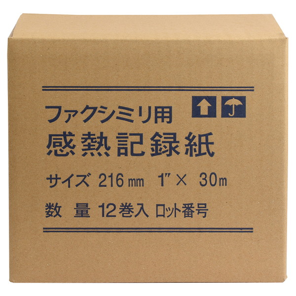 (まとめ)アジア原紙 FAX感熱記録紙 A4-216V A4 1in 100m 〔×6セット〕 - 2