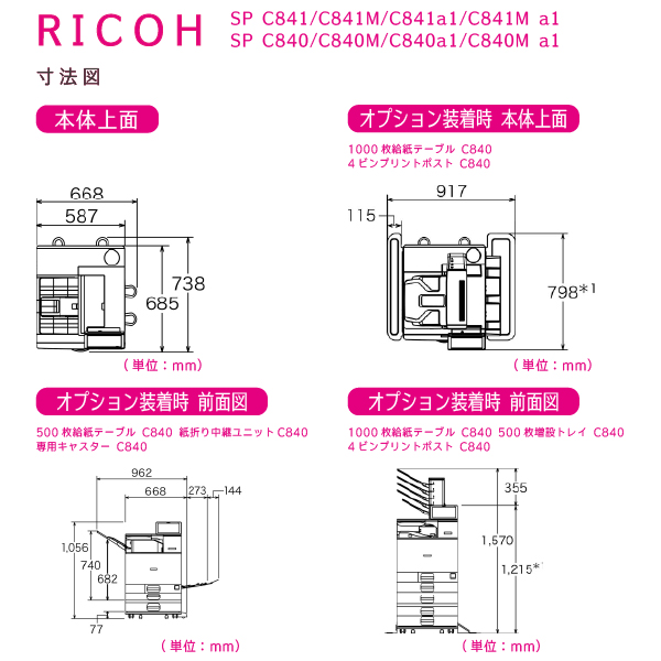 RICOH IPSIO SP C840 A3カラーレーザープリンター リサイクルトナーやインクカートリッジのmita