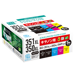 エコリカ ECI-C351XL-5P リサイクルインク(大容量) 5色パック BCI-351XL+350XL/5MP対応