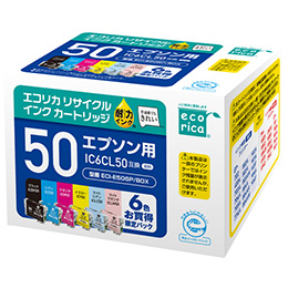 エコリカ ECI-E506P/BOX リサイクルインク 6色パック IC6CL50 対応