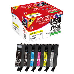 ジット JIT-C3303316PXL 大容量 6色マルチパック | キヤノン リサイクルインク BCI-330BXL+BCI-331XLB/C/M/Y/GY 対応
