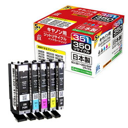 ジット JIT-C3503515P 標準 5色マルチパック | キヤノン リサイクルインク BCI-351+350/5MP 対応