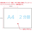 A4 源泉徴収票用 白紙2面穴無 KN2000 マルチプリンタ用紙