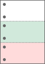 プリンター用帳票用紙 KN3602 ( A4サイズ カラー2色3面6穴 )
