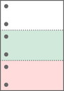 プリンター用帳票用紙 KN3602 ( A4サイズ カラー2色3面6穴 )