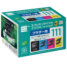 エコリカ ECI-BR111-4P リサイクルインク LC111-4PK 対応 4色パック×2箱