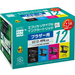 エコリカ ECI-BR124P/BOX リサイクルインク LC12-4PK 対応