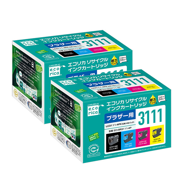 エコリカ ECI-BR3111-4P リサイクルインク LC3111-4PK 対応 4色パック