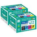 エコリカ ECI-BR412-4P 4色パック LC412-4PK 対応 リサイクルインク 2箱