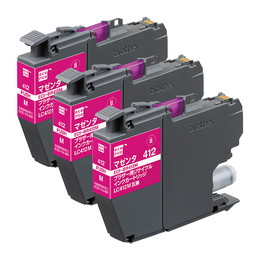 エコリカ ECI-BR412M マゼンタ LC412M 対応 リサイクルインク 3本