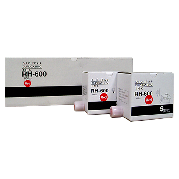 ミノルタ デジタル印刷機用 CD600対応 RH-600 インク 赤 汎用品 (5本/箱)
