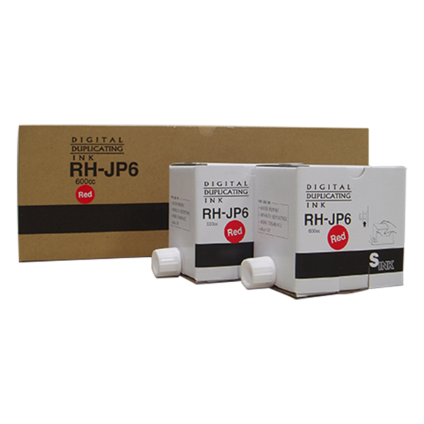 東芝テック デジタル印刷機用 TD300対応 RH-JP6インク 赤 汎用品 (5本/箱)