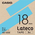 カシオ ラテコ 詰め替え用テープ 18mm 黒文字 / 水色テープ XB-18SB 2個