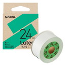 カシオ ラテコ 詰め替え用テープ 24mm 黒文字 / 緑テープ XB-24GN