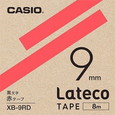 カシオ ラテコ 詰め替え用テープ 9mm 黒文字 / 赤テープ XB-9RD 2個