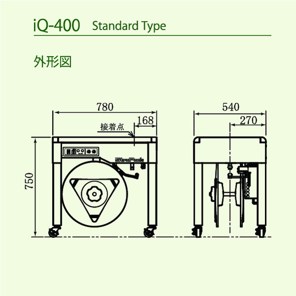 ストラパック 半自動梱包機 iQ-400(標準型) PPバンド結束機 リサイクルトナーやインクカートリッジのmita