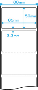 PD-Aラベル（横織）ラベルサイズ縦50mm × 縦85mm