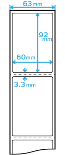 PD-Bラベル（縦織）ラベルサイズ縦92mm × 縦60mm