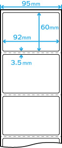 PD-Bラベル（横織）ラベルサイズ縦60mm × 縦92mm