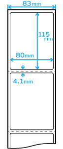 PD-Cラベル（縦織）ラベルサイズ縦115mm × 縦80mm
