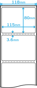 PD-Cラベル（横織）ラベルサイズ縦80mm × 縦115mm